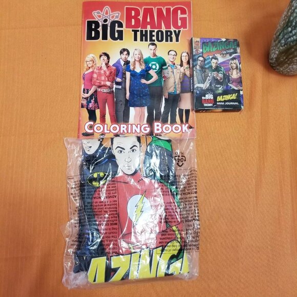 The Big Bang Theory Coloring Book, Mini Journal Notebook and T-Shirt - BBT - New - Picture 1 of 7